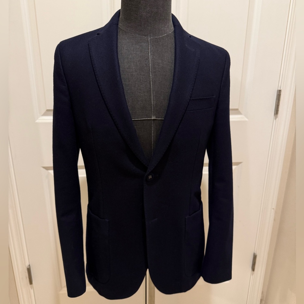 Men's Navy Flannel Blazer